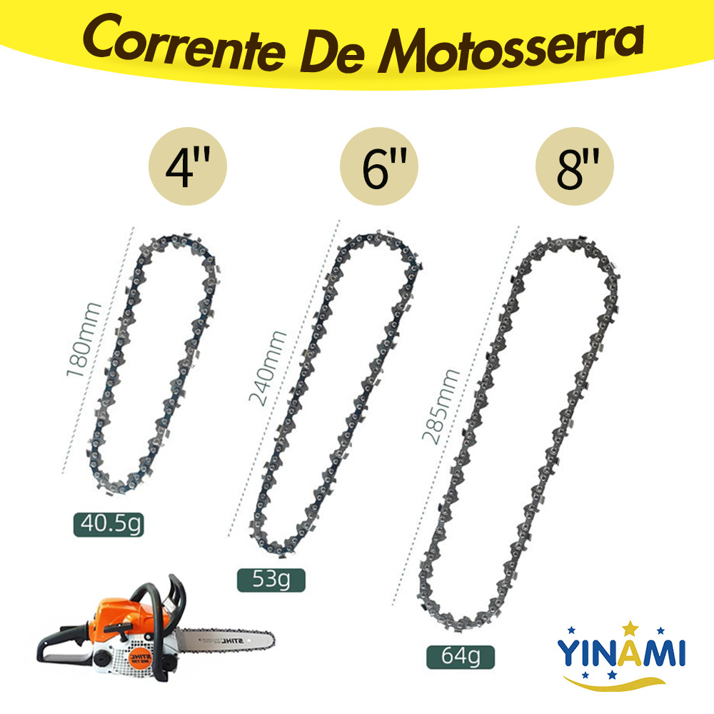 Corrente De Motosserra 4" 6" 8"Polegadas Preço de fábrica em Oferta na Shopee