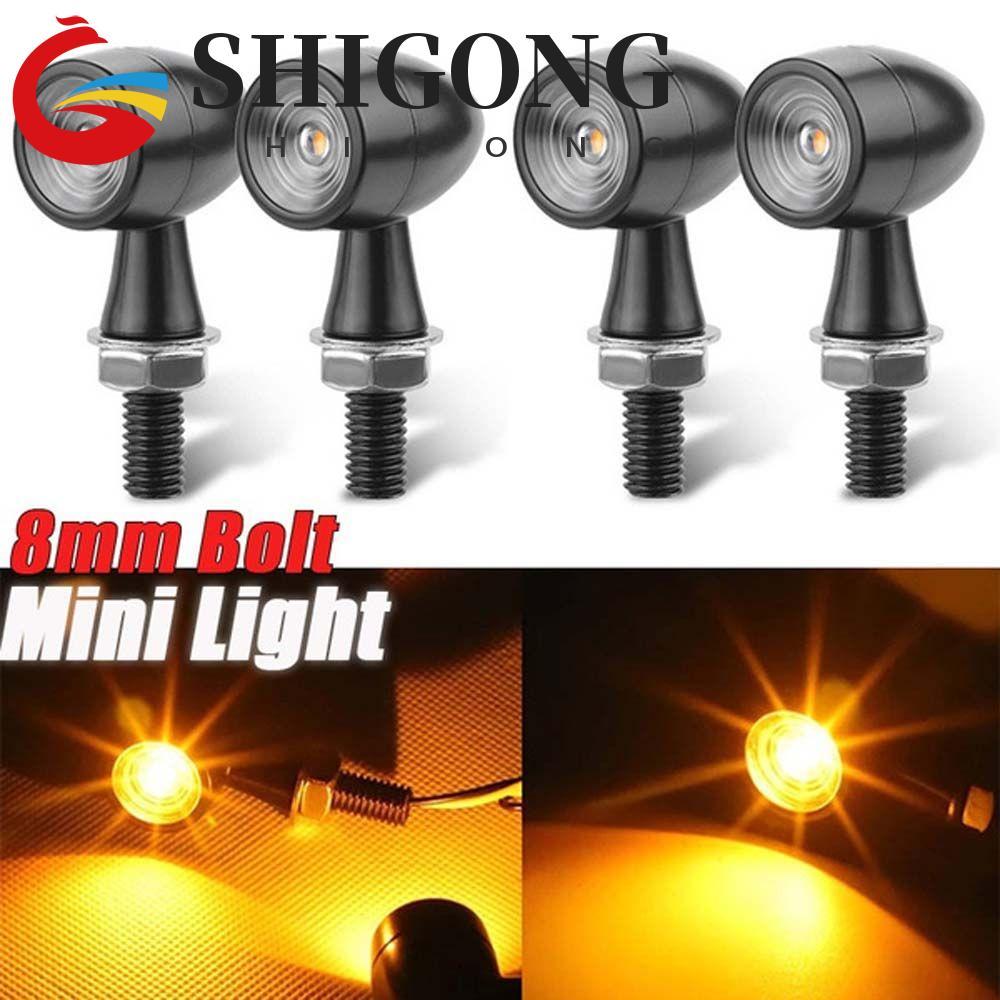 SHIGONG Lâmpada Indicadora De Corrida Para Motocicleta , 12V , Iluminação Âmbar , Dirt Bike , Pisca -
