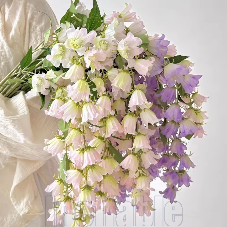 5-1 Unidade De Flor Artificial De Carrilhão De Vento-Orquídea Multicolorida-Cenário De Festa-Buquê De Noiva Decoração De