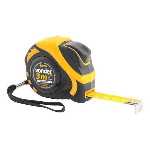 Trena curta de aço autotrava 3m x 16mm VONDER Plus em Oferta na Shopee