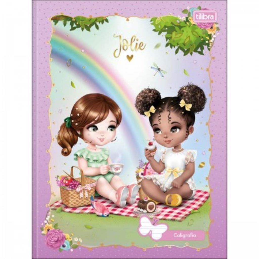 Caderno Brochurao Grande Caligrafia Jolie 40fls Capas Sort