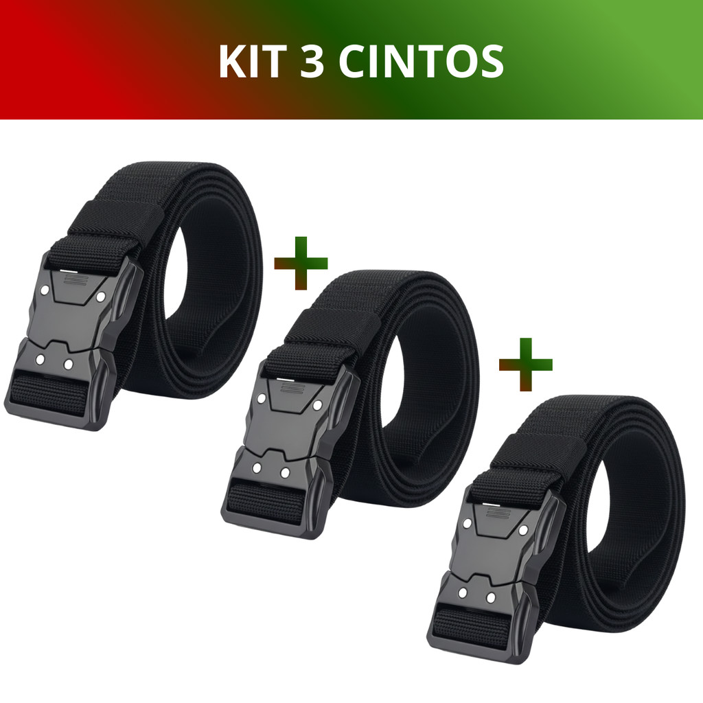 Kit 3 Cinto Masculino Estiloso Tático Casual Social Promoção