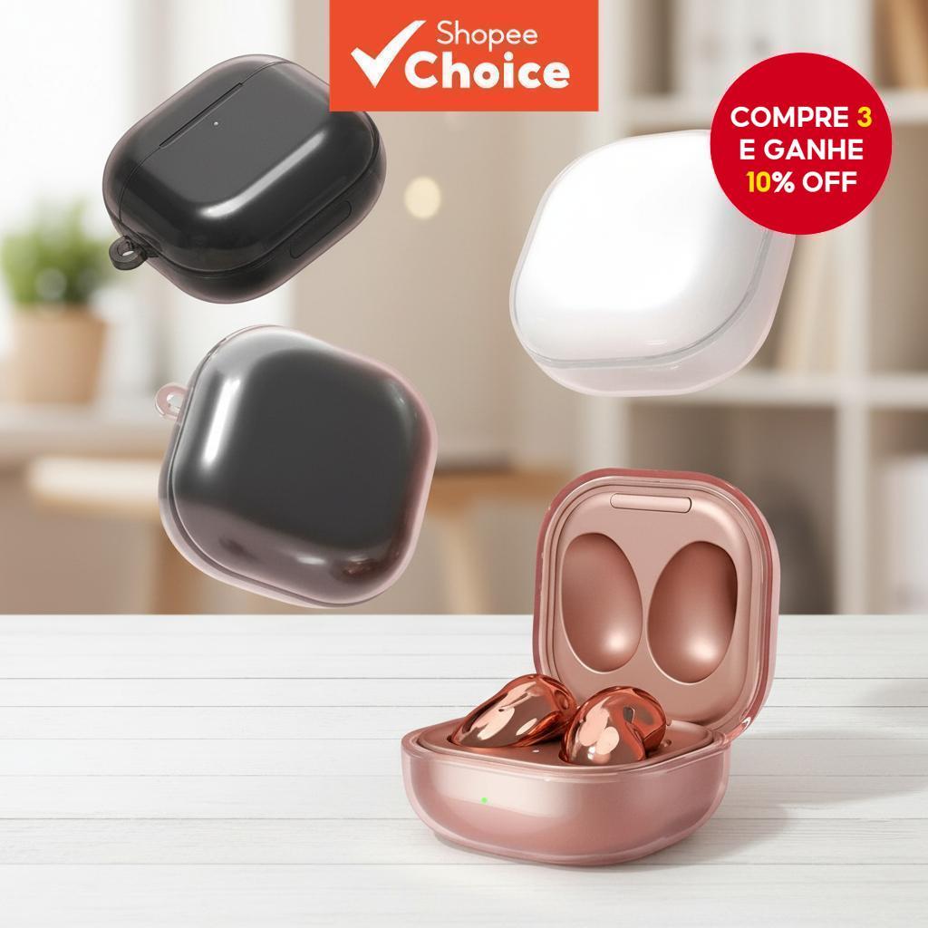 Capa transparente TPU para Samsung Galaxy Buds Core FE 2 Pro Live 2Pro Proteção
