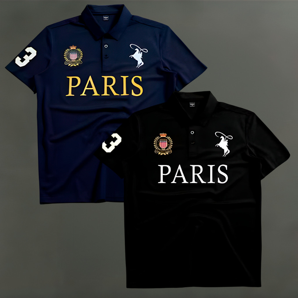 Camisa Polo Masculina De Manga Curta Paris Kit 4 , Casual