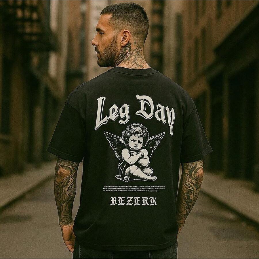 Camiseta Oversized Berzerk 100% Algodão Unissex Streetwear Academia Treino Confortável Masculina Feminina