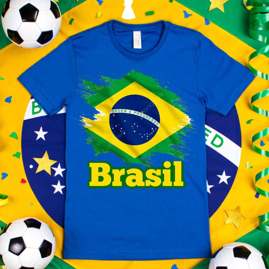Camiseta Do Brasil  Feminina Masculina Regular, Copa Seleçao Futebol Jogos