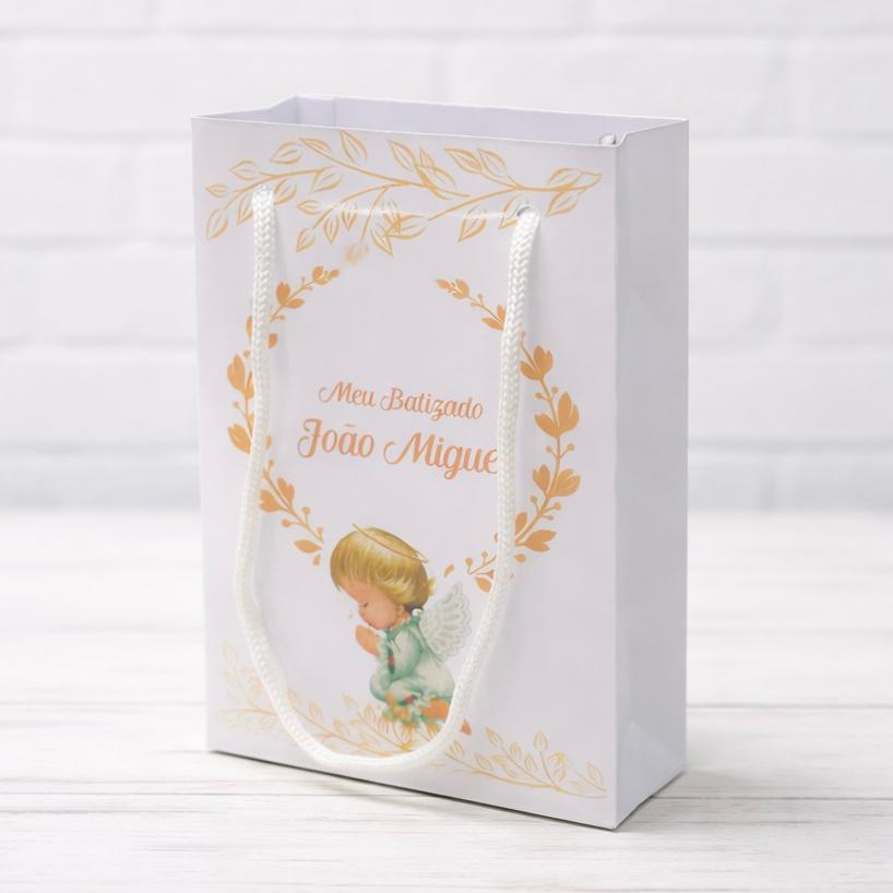Sacolinha Batizado | Personalizada Com Nome | Mimos Festa Aniversário Lembrancinhas Personalizados Sacola de Doces