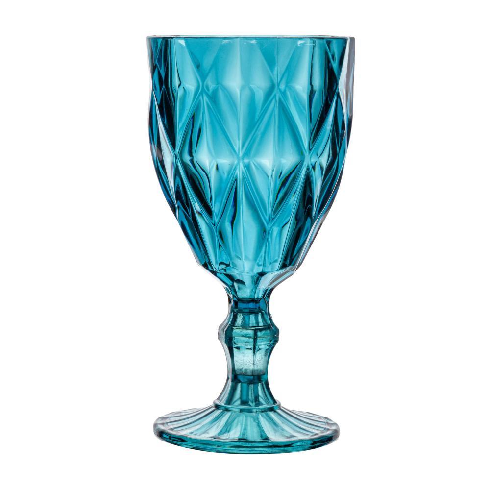 Taça Lyor Diamond de Acrílico Azul 330ml em Oferta na Shopee