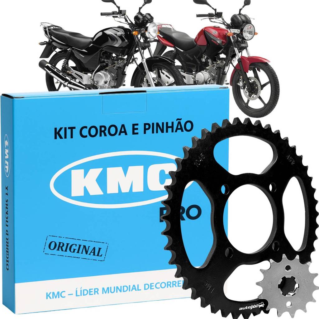 Kit Coroa Pinhão Ybr Factor 125 2004 A 2016 Aço 1045 Kmc Pro
