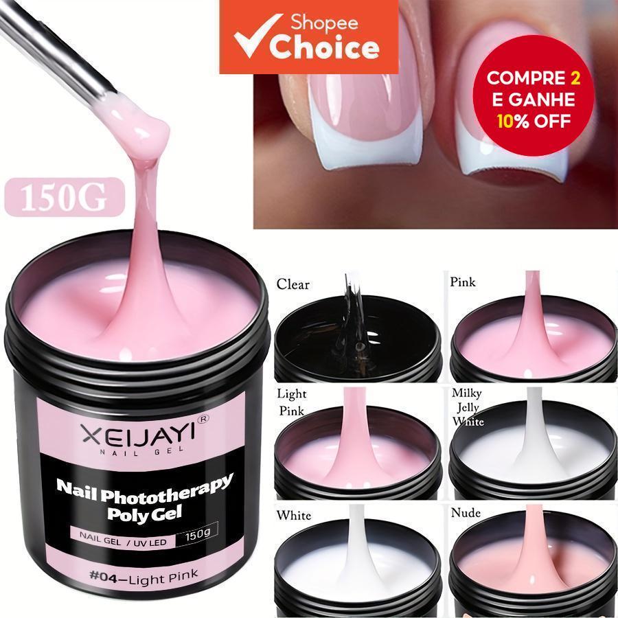 XEIJAYI 1 Peça 150g Poly Nail Gel UV LED Curado Construtor Para Unhas Acrílico Cristal Extensão De