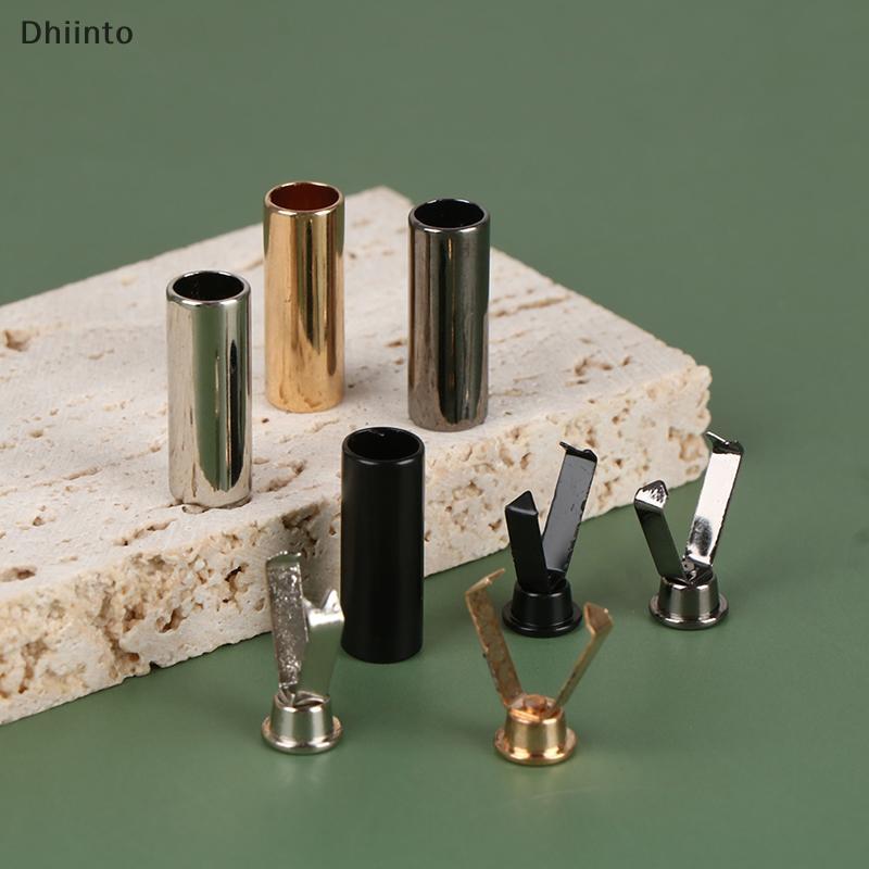 [Dhiint] 10 Peças Cadarço De Metal Diy Pontas Cilíndricas Protetor De Ponta Cartão Corda Bule Para Roupas Suéter Chapéu 