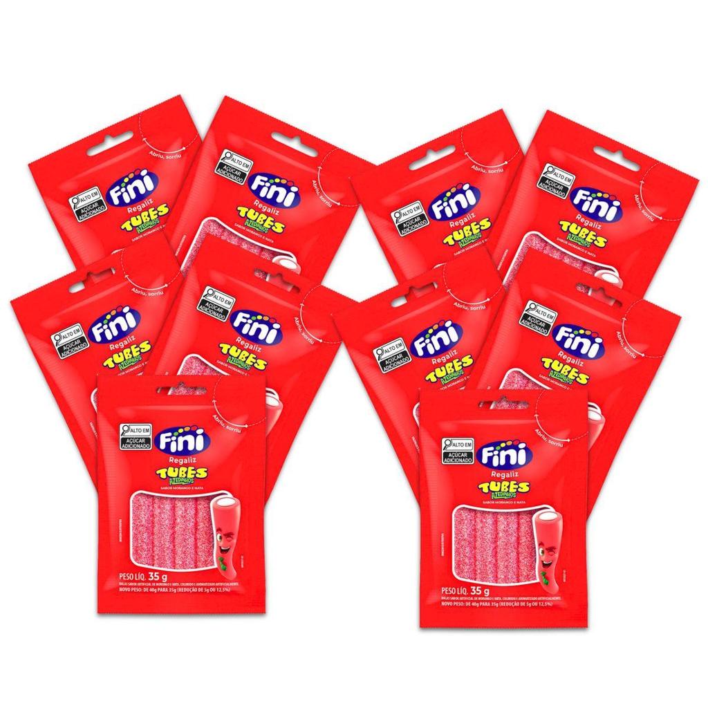 Fini  Tubes Morango Azedinho 10un de 35g