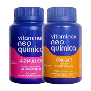 Kit Mulher 60 Cpr + Ômega 3 60 Cps - NEO QUIMICA em Oferta na Shopee