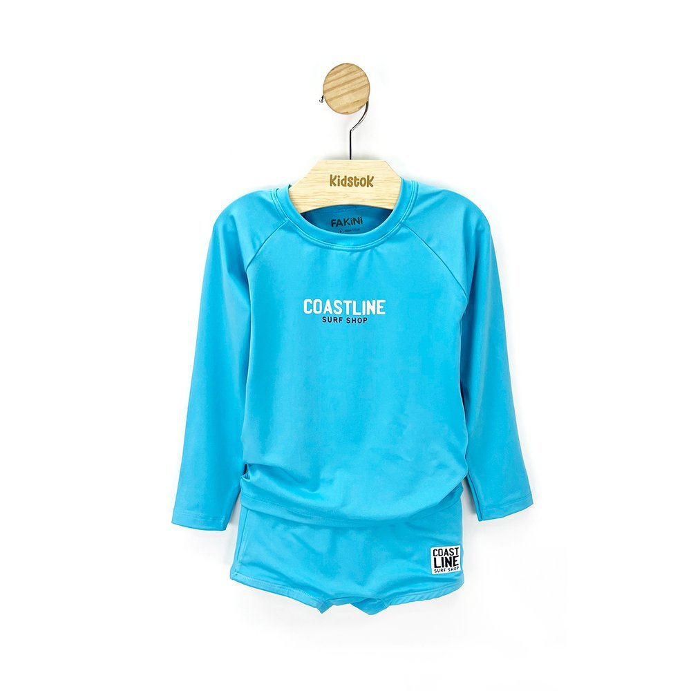 Conjunto Menino Camiseta e Sunga Boxer UV Coastiline - Fakini em Oferta na Shopee