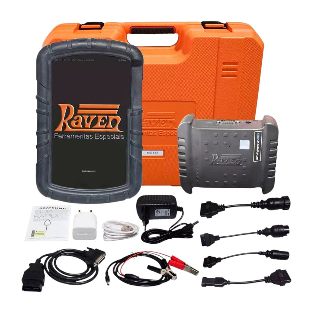 Scanner 3 PRO Com Tablet + Kit Diesel Leve Raven Profissional 108830 Oficina Mec