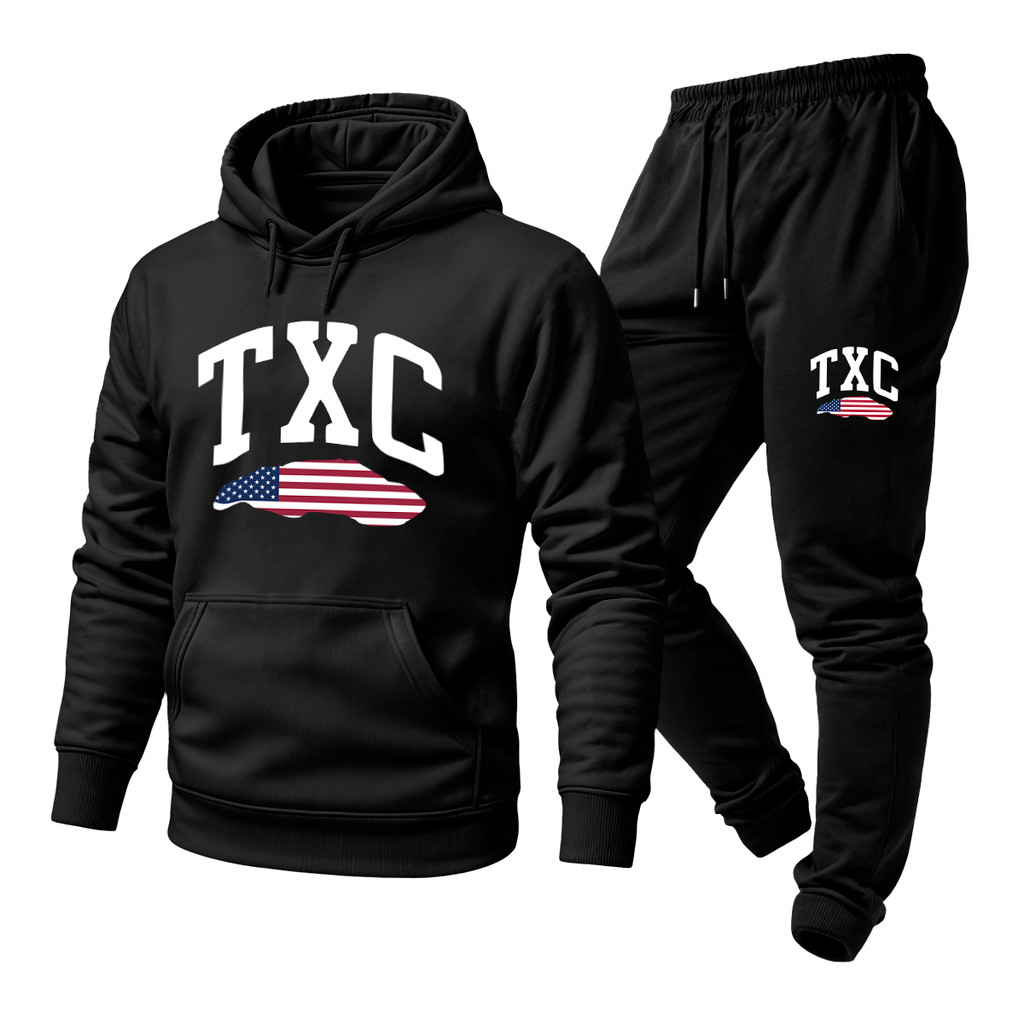 Conjunto Moletom Unissex Estampado Milano Itália Calça e Blusa Com Capuz Bolso Canguru