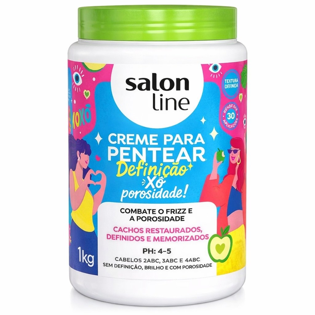 CREME PARA PENTEAR DEFINIÇÃO XÔ POROSIDADE SALON LINE 1KG em Oferta na Shopee