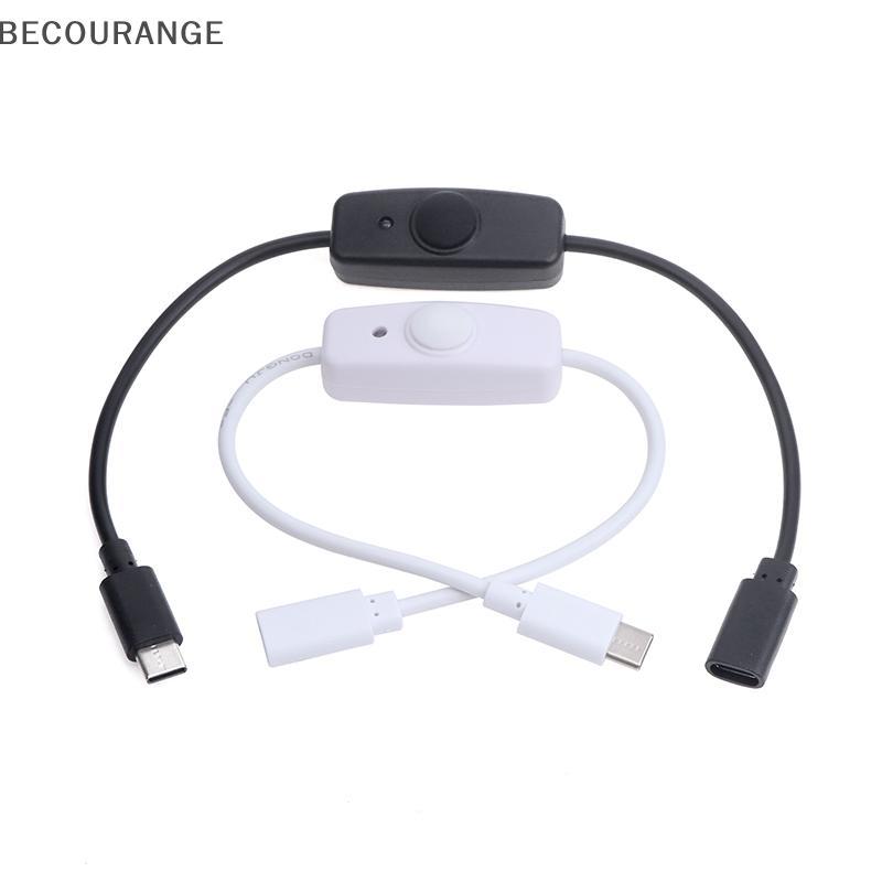 BEC USB Tipo C Com Interruptor Liga/Desliga , Botão Cabo De Extensão De Carregamento De 30CM Universal NG