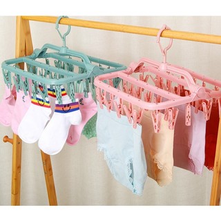 Varal Calcinha Meia Cueca Peça Intima com 32 Prendedores Reforçado