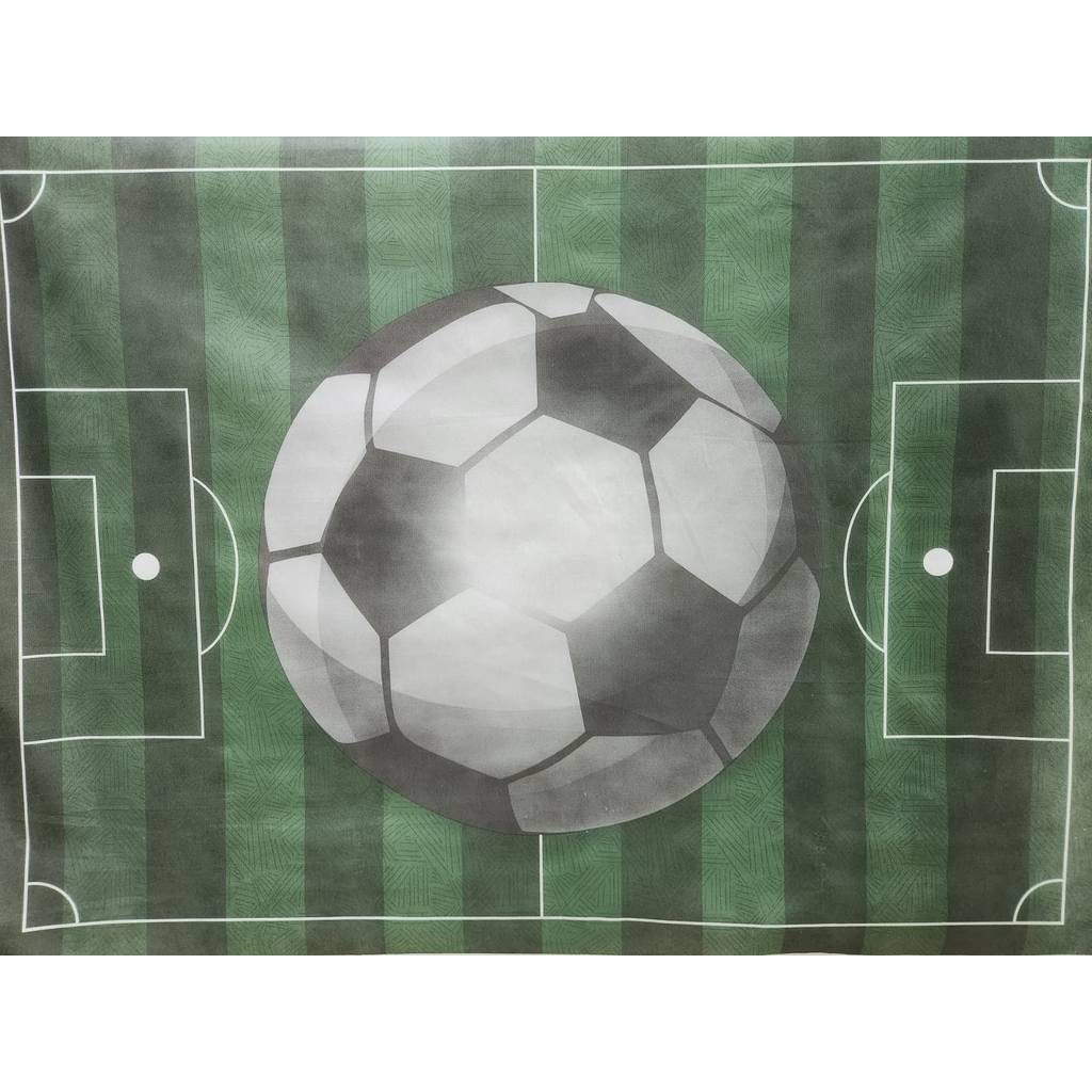 Painel de TNT Estampado Campo e Bola de Futebol – 1 Unidade (1m x 1,40m) | Decoração de Festa