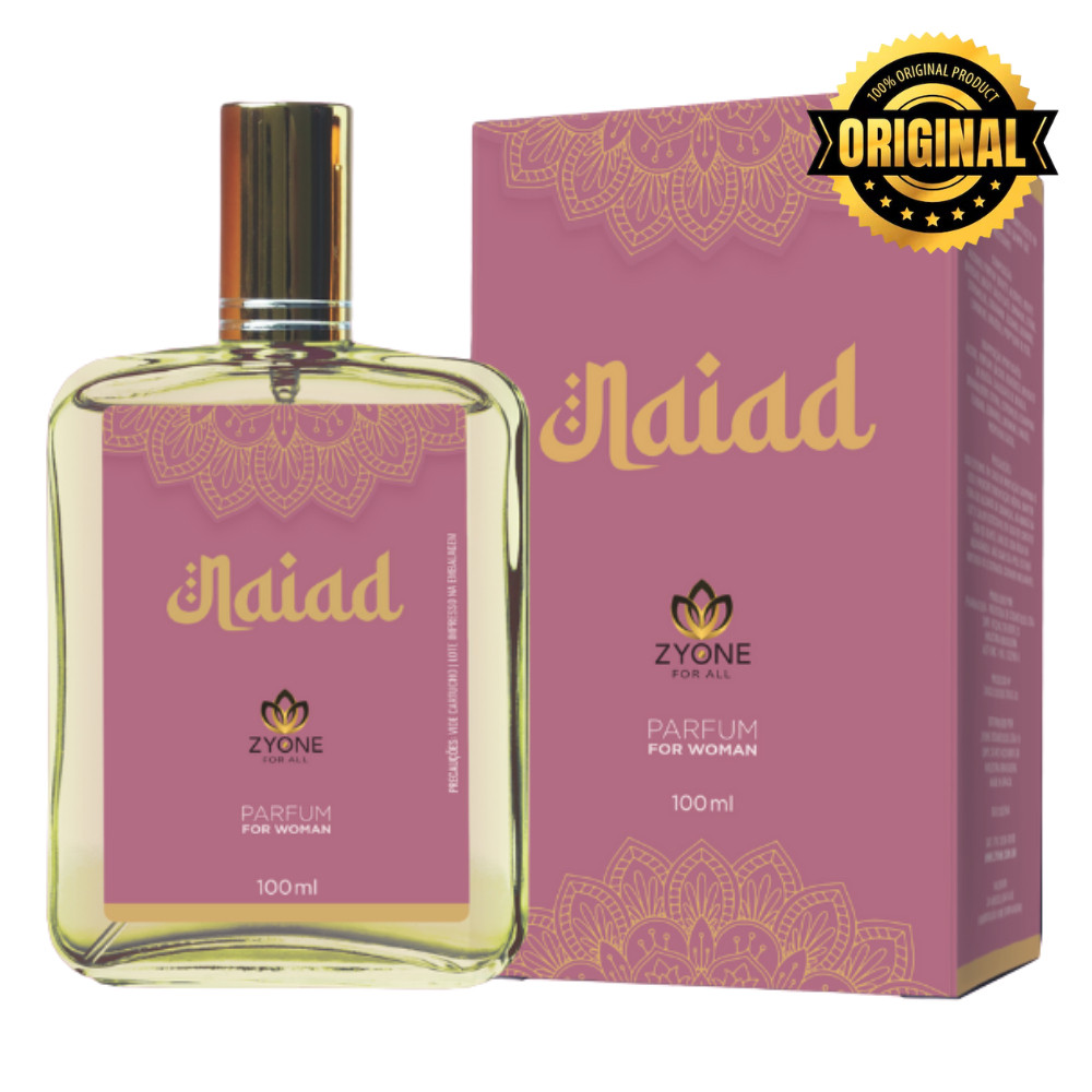 Naiad Zyone Cosméticos Árabe Feminino Parfum 100ml Alta Fixação 25% Essência Premium em Oferta na Shopee