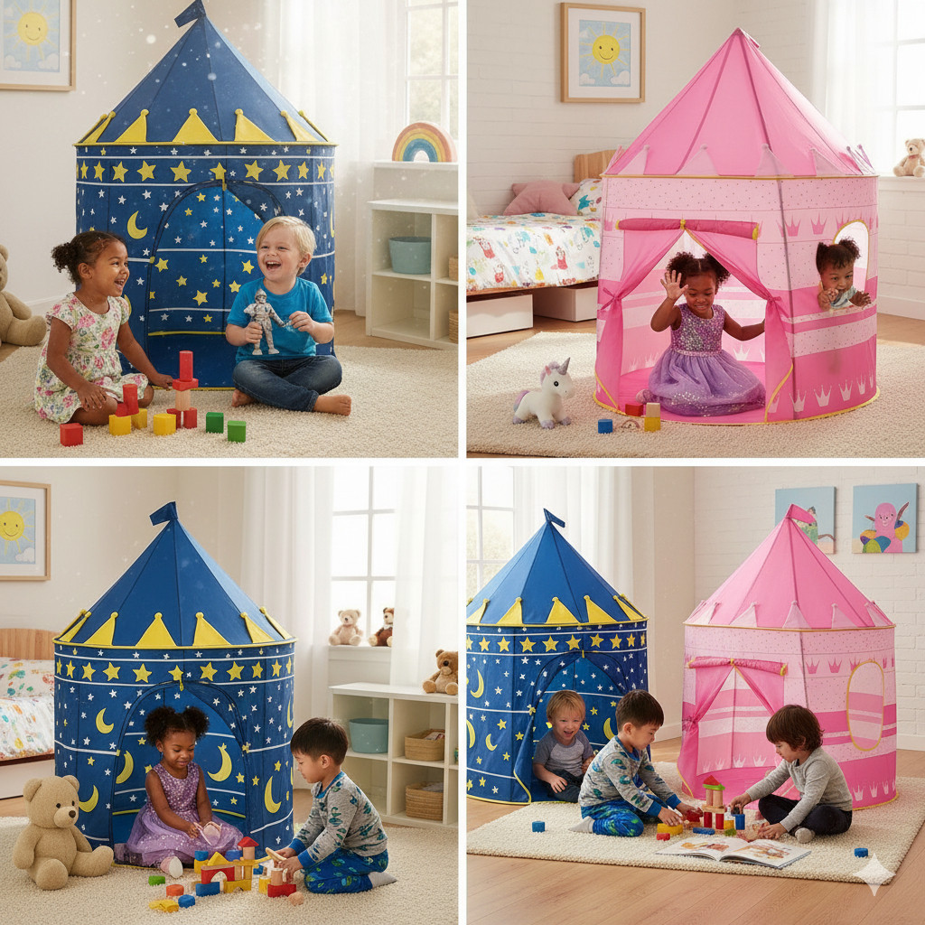 Barraca Infantil Castelo Brinquedo Menino Menina Tenda Morada Casa Boneca Presente Criança