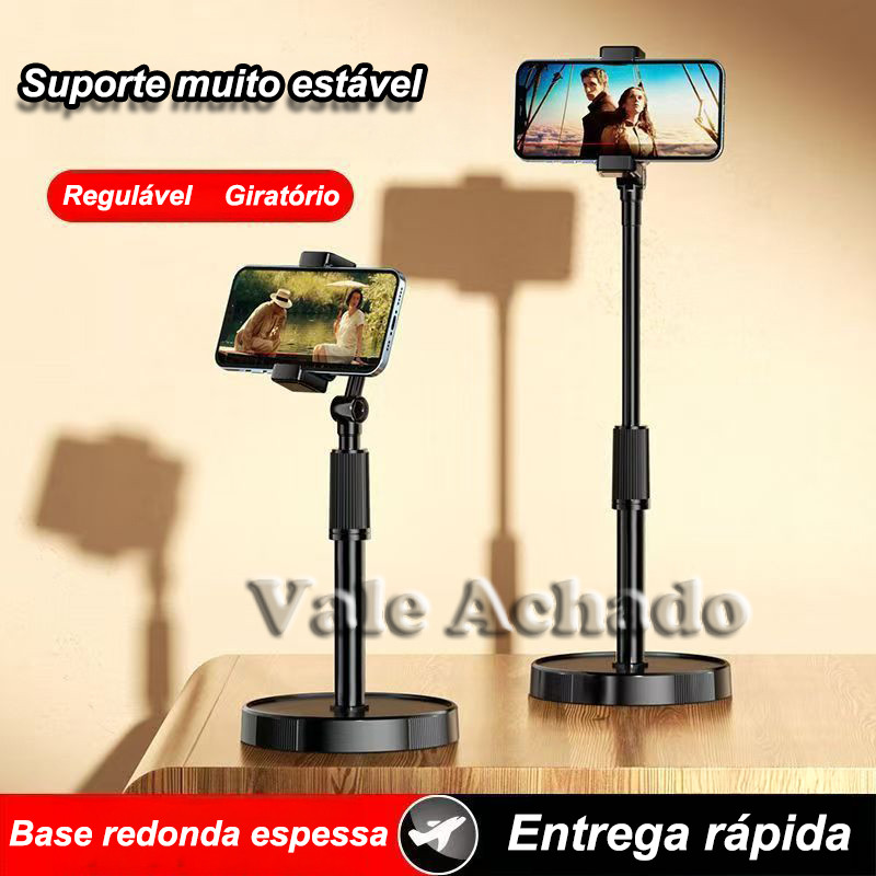 Suporte Para Tripé De Mesa Com 360 ° Mini Pedestal Ajustável Ideal De Gravação De Vídeo
