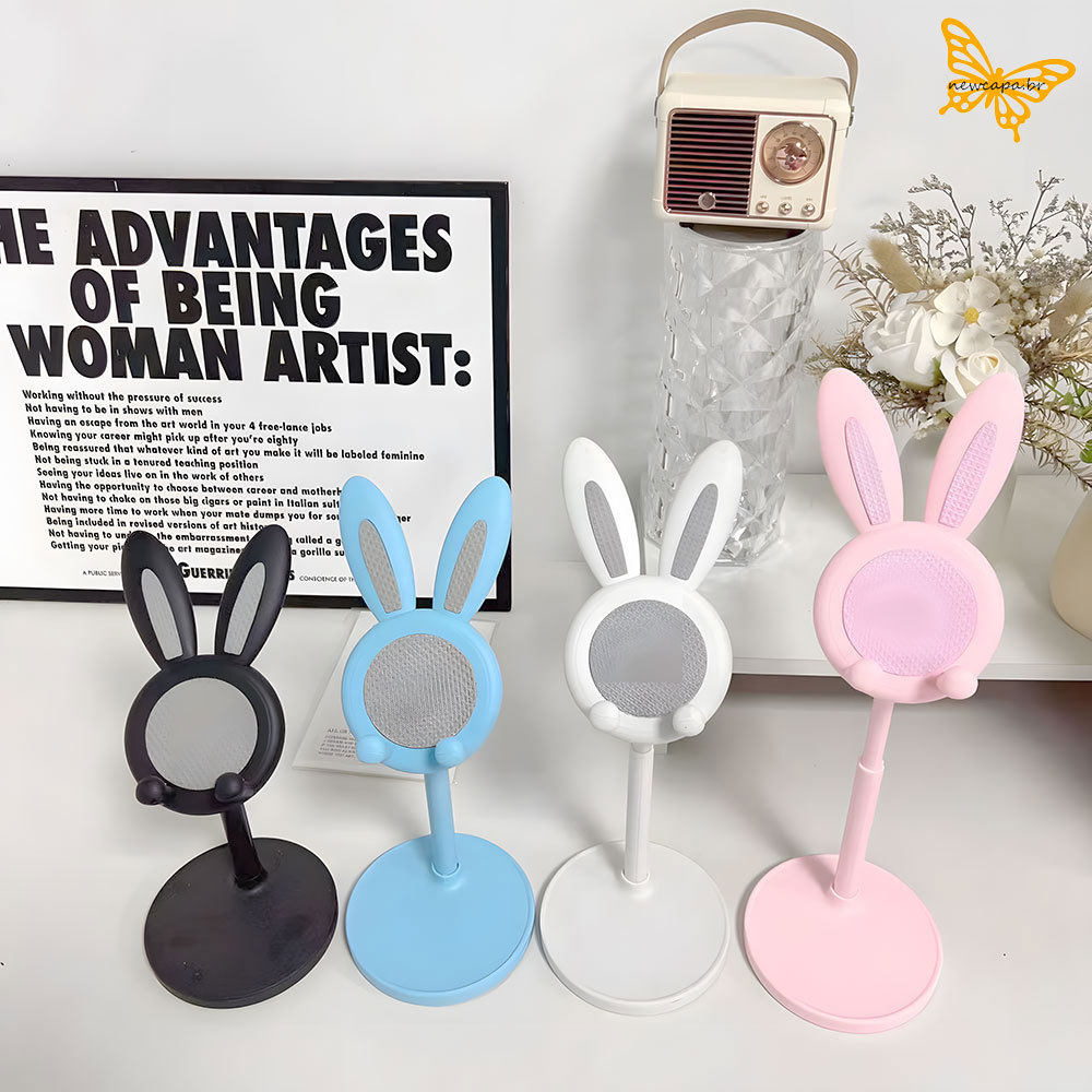 Suporte Coelhinho Para Celular Tablet Kawaii Fofo Cute Criativo justável Apoio Mesa ZJ008