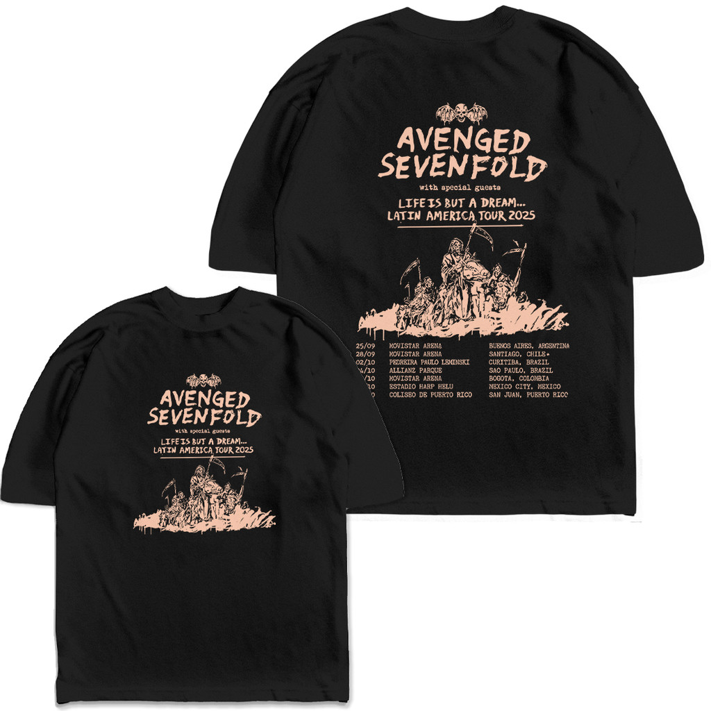 Camiseta Oversized Avenged Sevenfold Banda Streetwear Harajuku Aesthetic Camisa