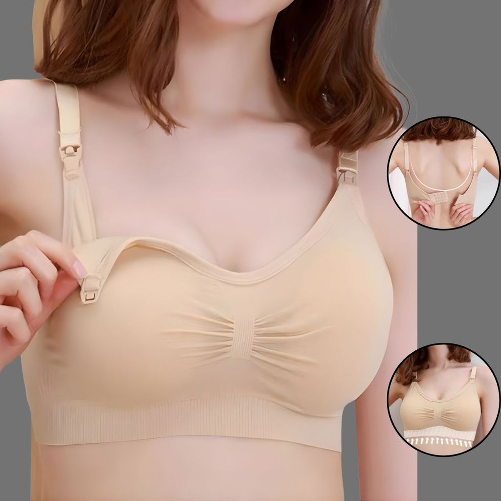 KIT 5/4/3/2 Sutiã P/ Amamentação Reforçado Sem Aro Bojo Removível Confortável P/ Pós Parto Gestante em Oferta na Shopee