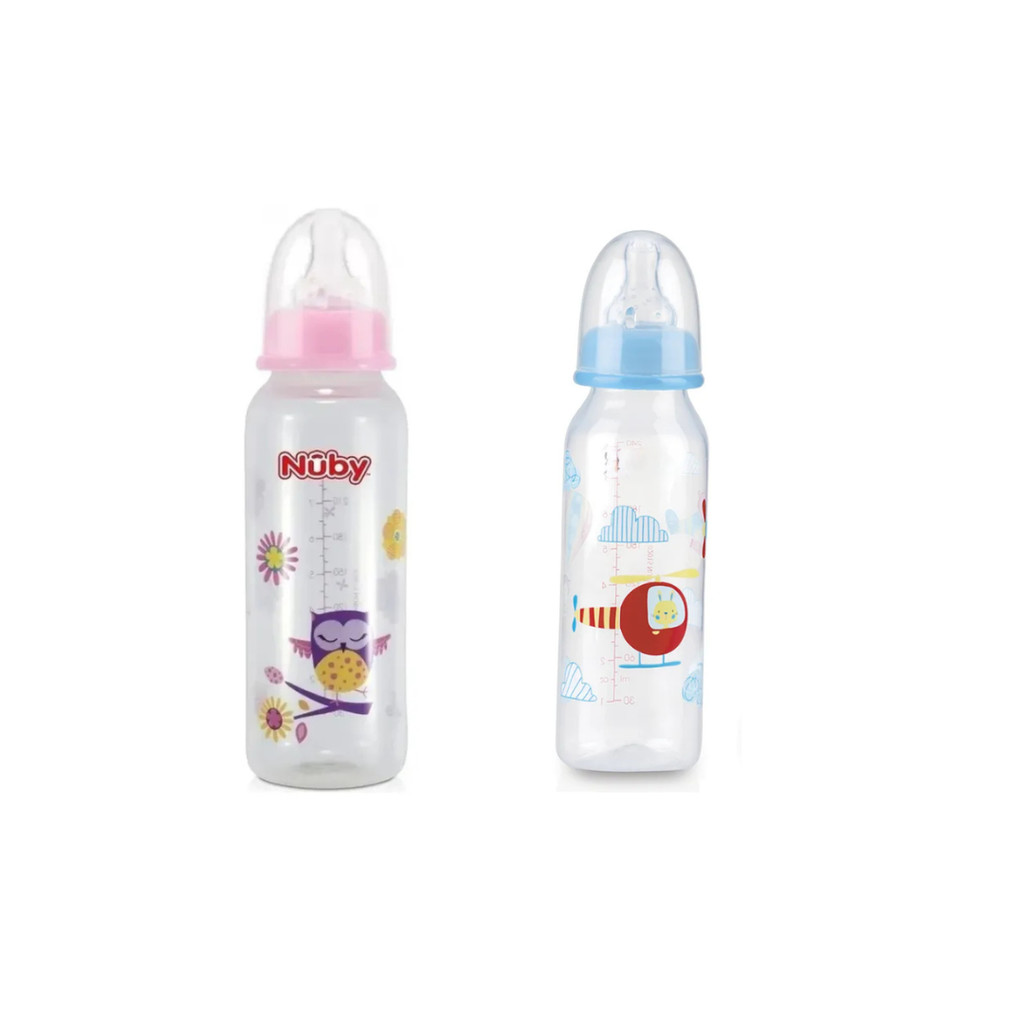 Mamadeira Anticólica 240ml Bico Silicone – Azul ou Rosa