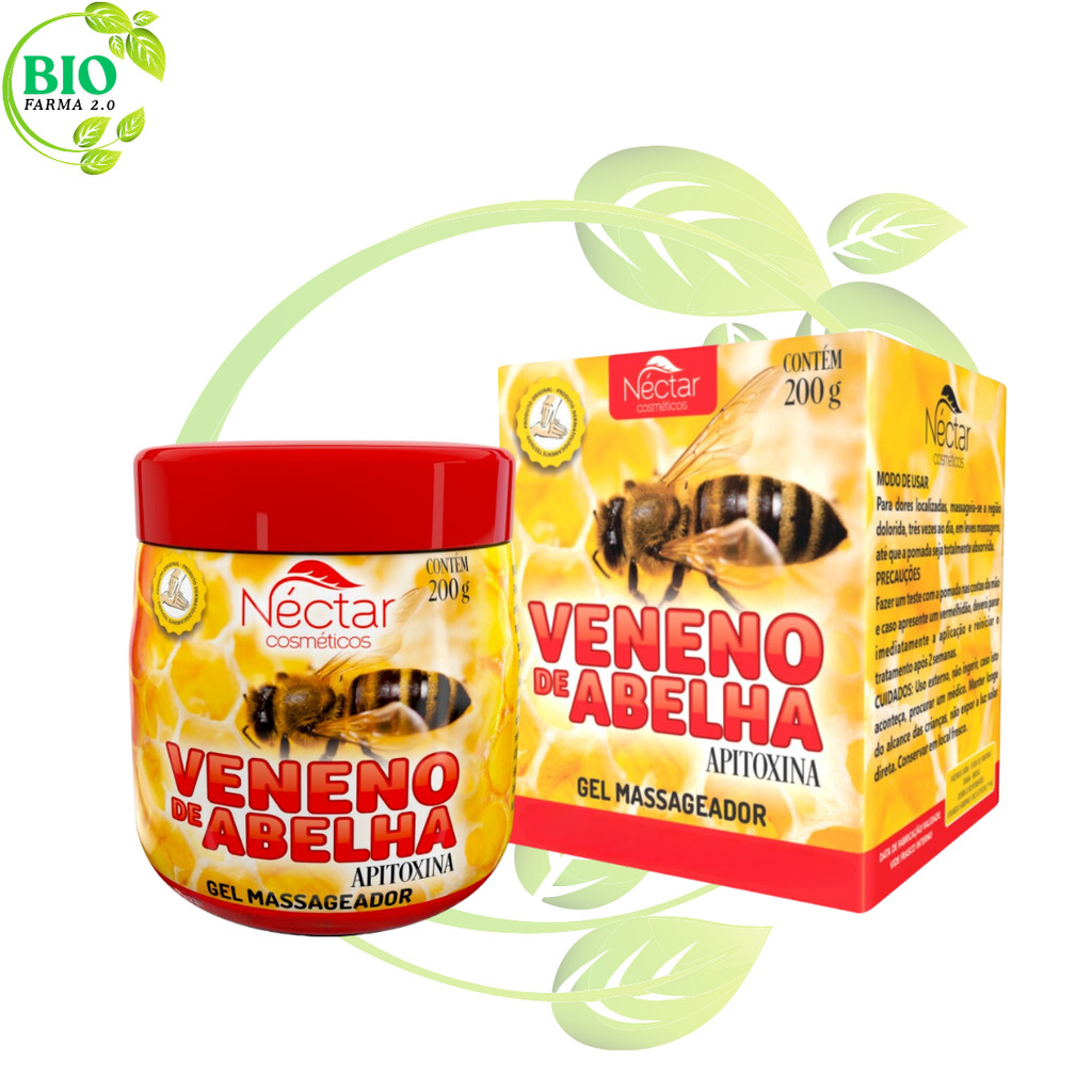 Kit 3 Potes Gel Massageador Abelha - Nectar Cosméticos - 200g