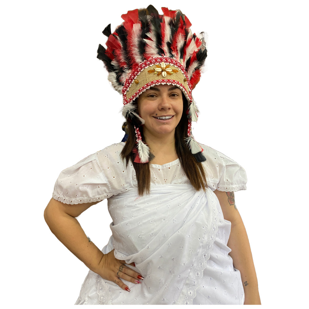 Penacho Cocar Umbanda e Candomblé em Oferta na Shopee