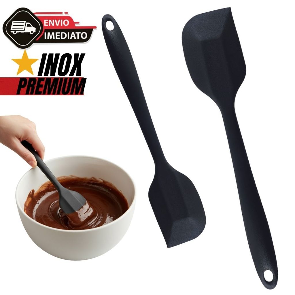 Espátula Pão Duro de Silicone Reforçada – Confeitaria, Cozinha, Bolos e Receitas com Praticidade