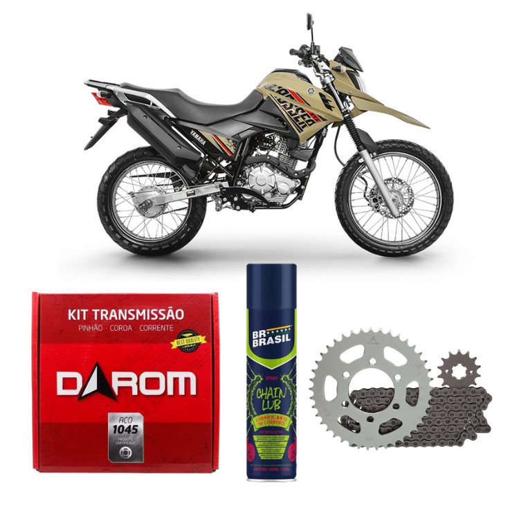 Kit Relação + Chain Lub XTZ150 CROSSER 15+