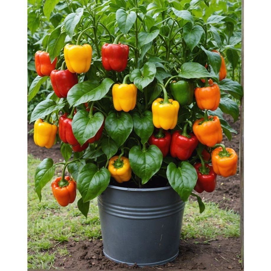 A-II sementes pimentao vermelho e amarelo com manual de cultivo pronta entrega envio 24h