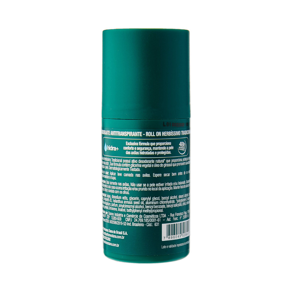 Kit 3 Desodorante Roll on Herbíssimo Tradicional 55g Protege 48HR