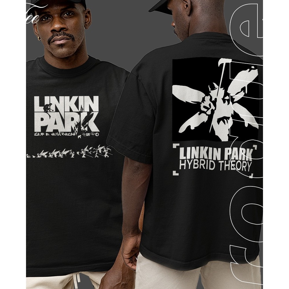[Camiseta Premium em Algodão Puro]VU Camiseta Basica e OVERSIZED Hybrid Theory Álbum Estreia Linkin Park Banda Rock Tee