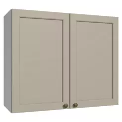 Armário Aéreo 80 cm 2 Portas Branco/Crema Vik Madesa