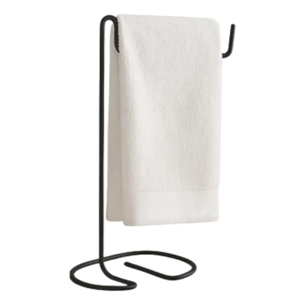 Porta Toalha De Rosto Pia Lavabo Bancada Suporte Preto em Oferta na Shopee