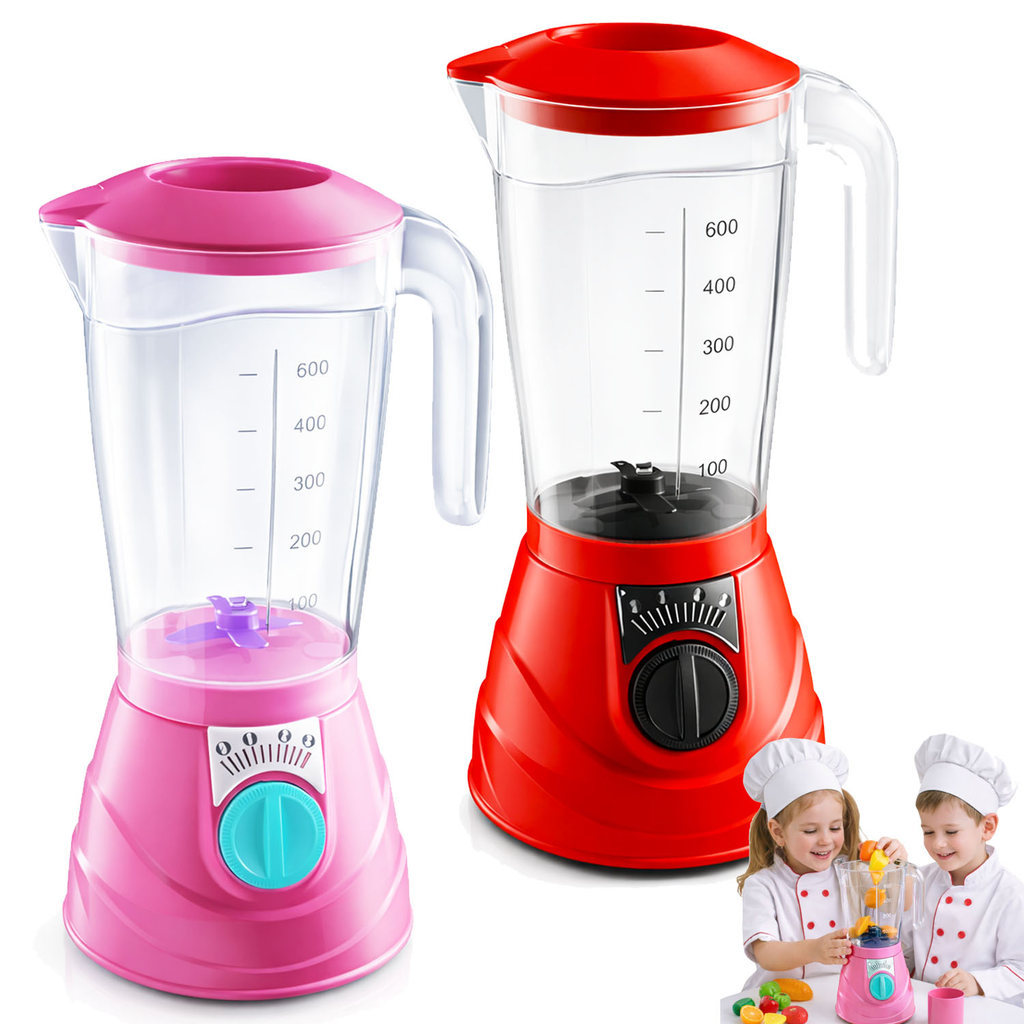 Liquidificador Cozinha Infantil Vermelho Brinquedo Copo Rosa