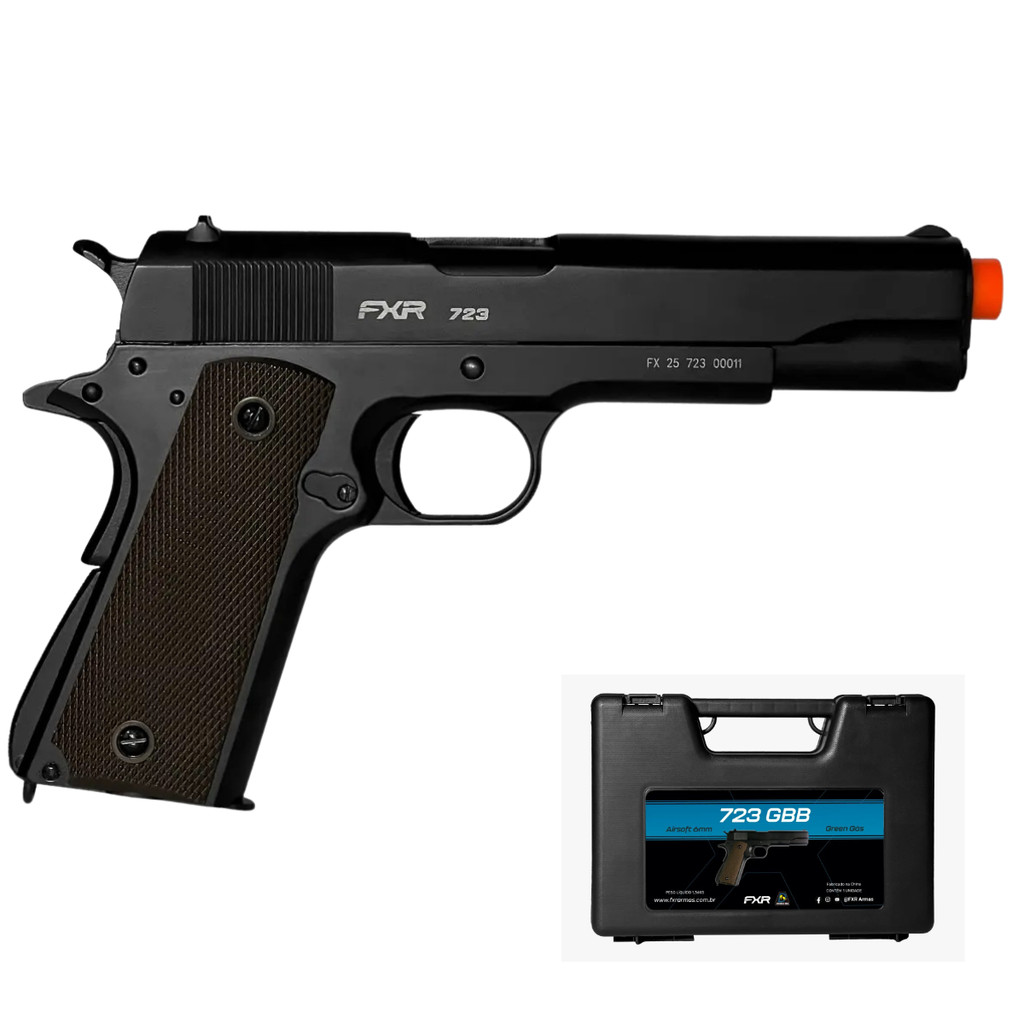 Pistola de Airsoft Green Gás Double Bell 1911 723 6mm Blowback Full Metal Profissional em Oferta na Shopee