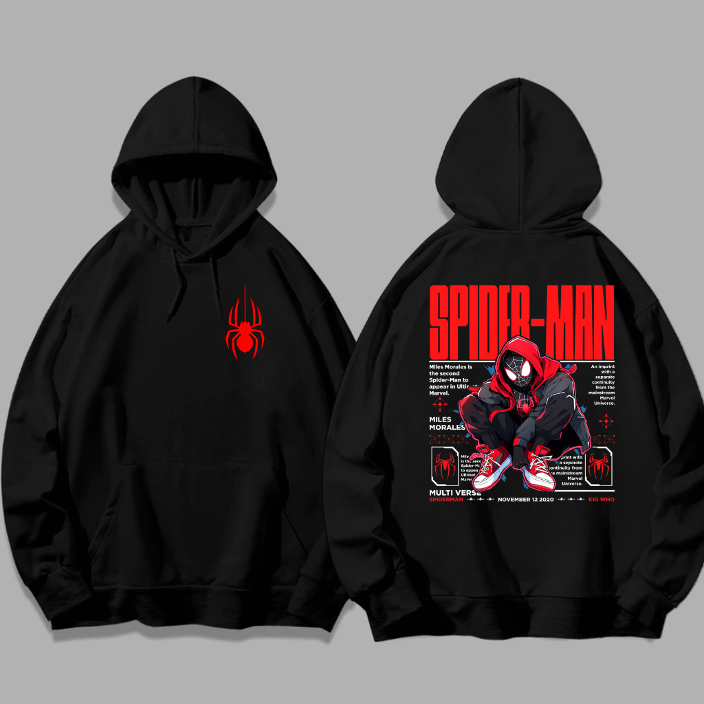 Blusa De Frio Moletom Ganguru Spider Man Homem Aranha Algodão Franelado Com Capuz Premium em Oferta na Shopee