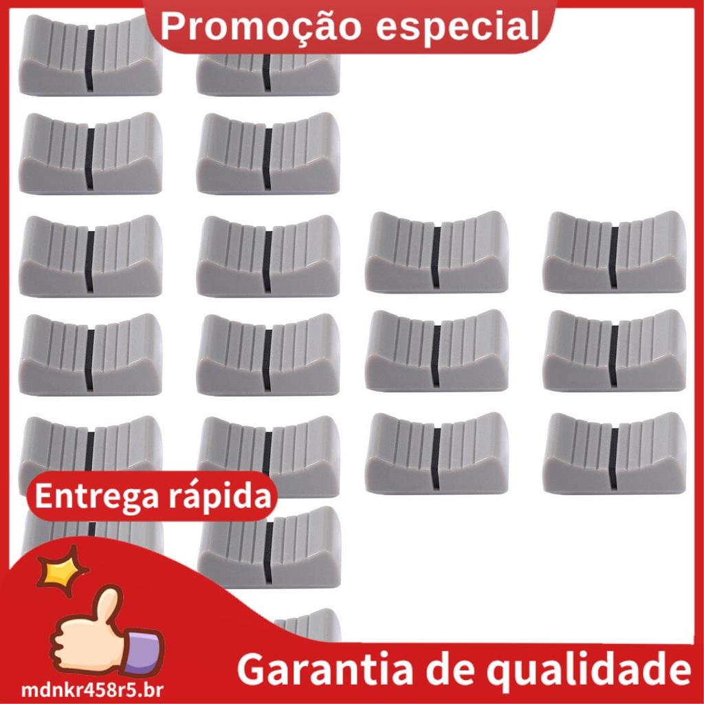 20 Peças 24mm X 11mm X 10mm Console Misturador Slider Fader Botões Substituição Para Potenciômetro Botão Cinza Marca Pre