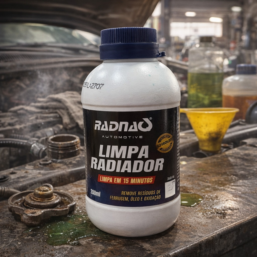 Limpa Radiador Radnaq 200ml Limpeza Completa Remove Resíduos Oxidação Protege O Sistema