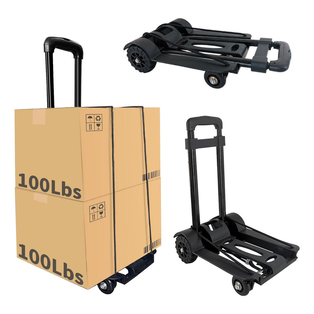 Carrinho Dobrável Liga De Ferro Com Cordas Preto em Oferta na Shopee