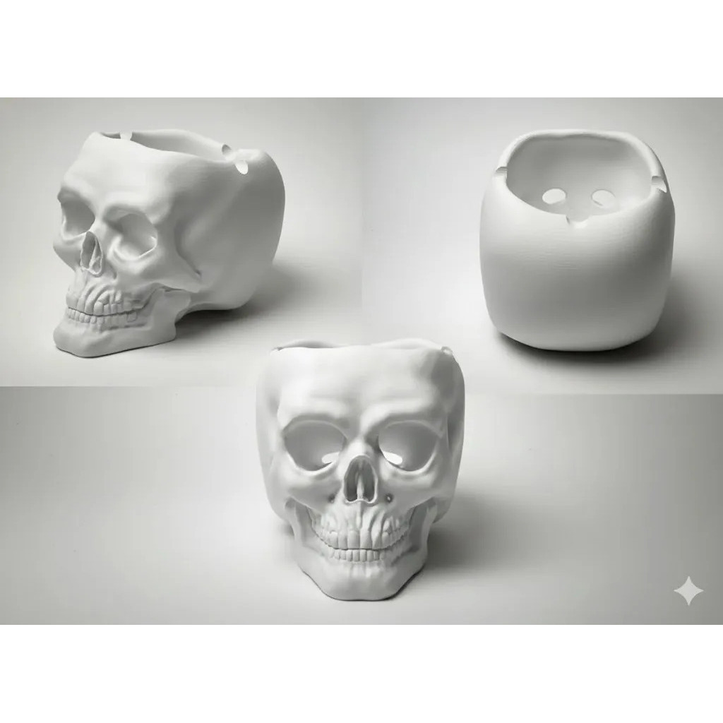 Cinzeiro Cranio Decorativo