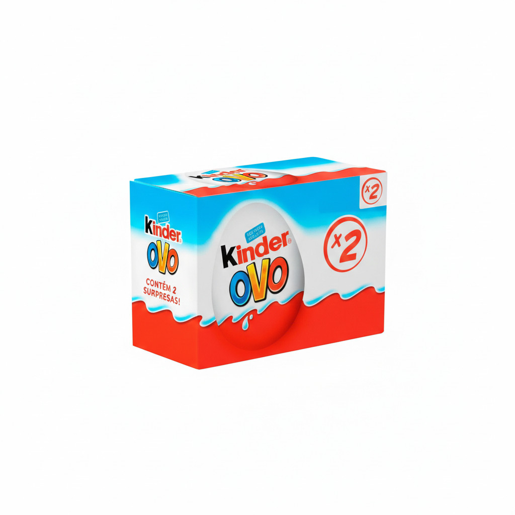 Kinder Ovo chocolate ao leite com recheio ao leite 2 unidades de 20g - Kinder Ovo menino