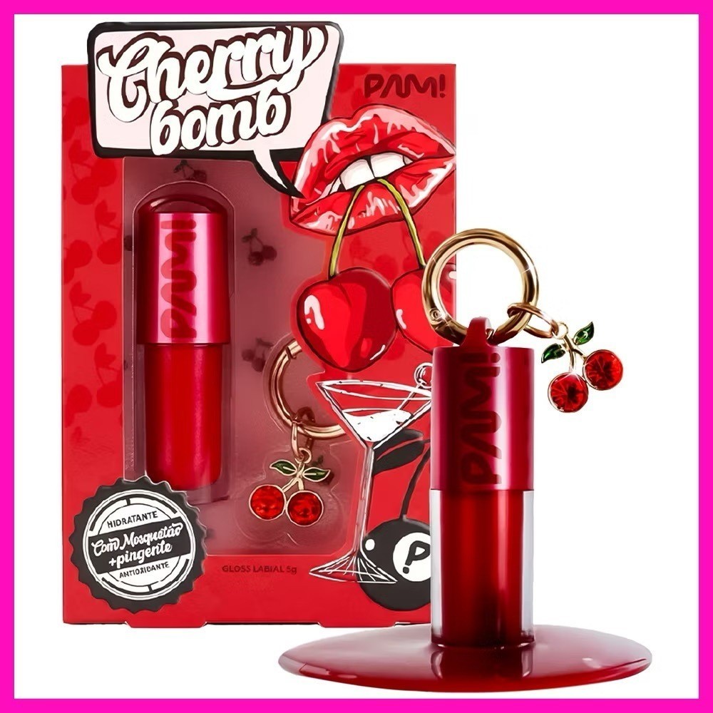 Pam By Pamella Gloss Labial Cherry Bomb 5g Entrega O Tom Na Medida Certa E Um Brilho Laqueado em Oferta na Shopee
