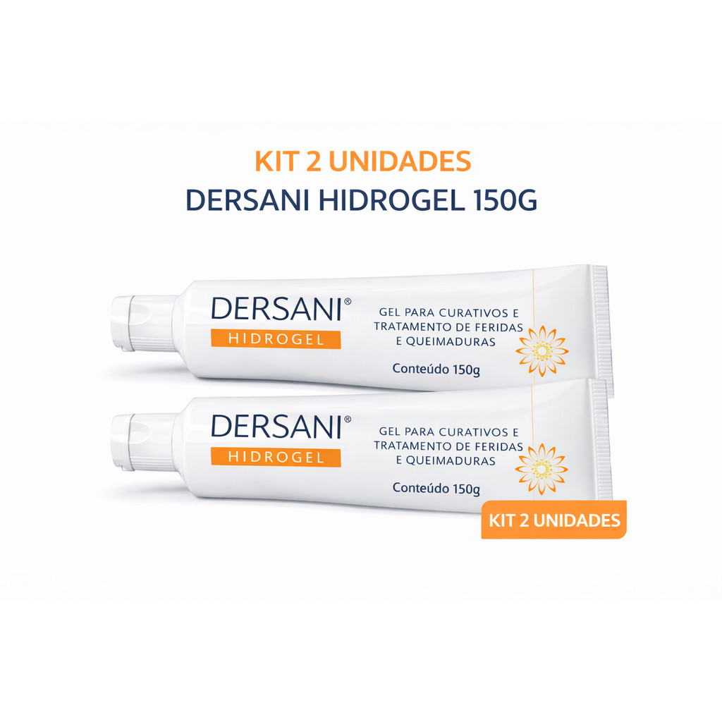 Kit 2x Dersani Hidrogel 150g | Gel para Curativos e Feridas | Uso Externo